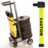 Banner Stakes PL4001 PLUS Cart Package, Yellow "Caution" Banner. Shop now!