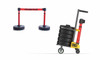 Banner Stakes PL4012 PLUS Cart Package, Red "Stay Behind The Line" Banner