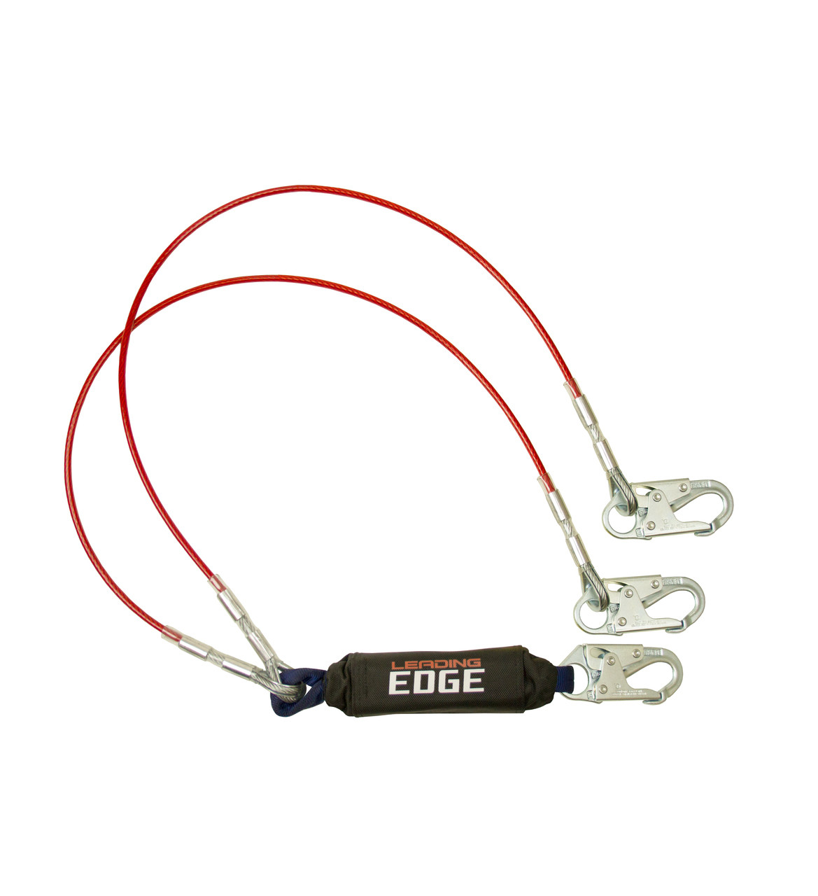 FallTech 8354LEYA 6' Leading Edge Lanyard Y-Leg for 100% Tie-Off; Aluminum  Snap Hooks