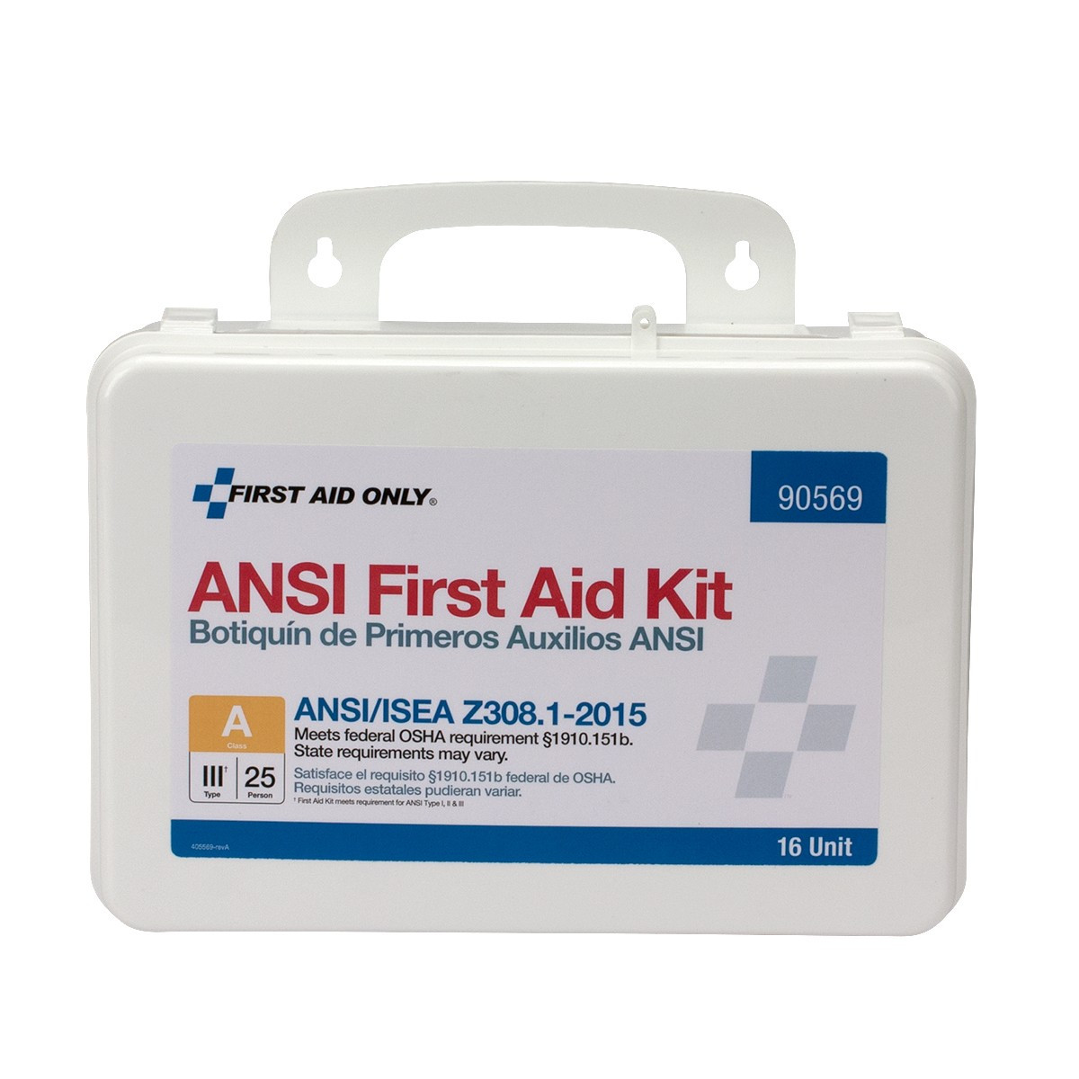 First Aid Only 90569 25 Person 16 Unit First Aid Kit, Plastic