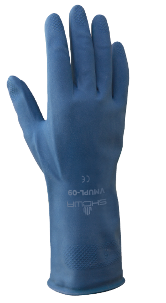 grey rubber gloves