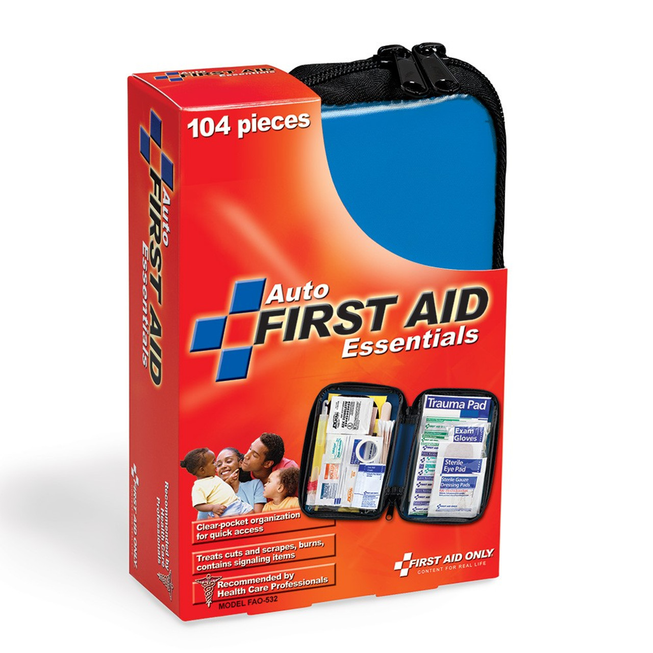 First Aid Only FAO-532 Vehicle First Aid Kit, 104 Piece, Fabric Case