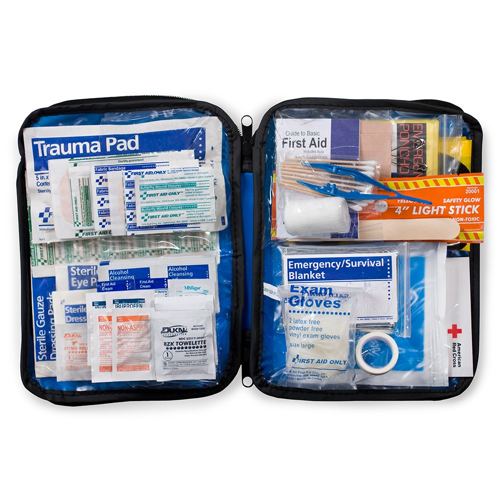 First Aid Only FAO-552 Vehicle First Aid Kit, 143 Piece, Fabric Case