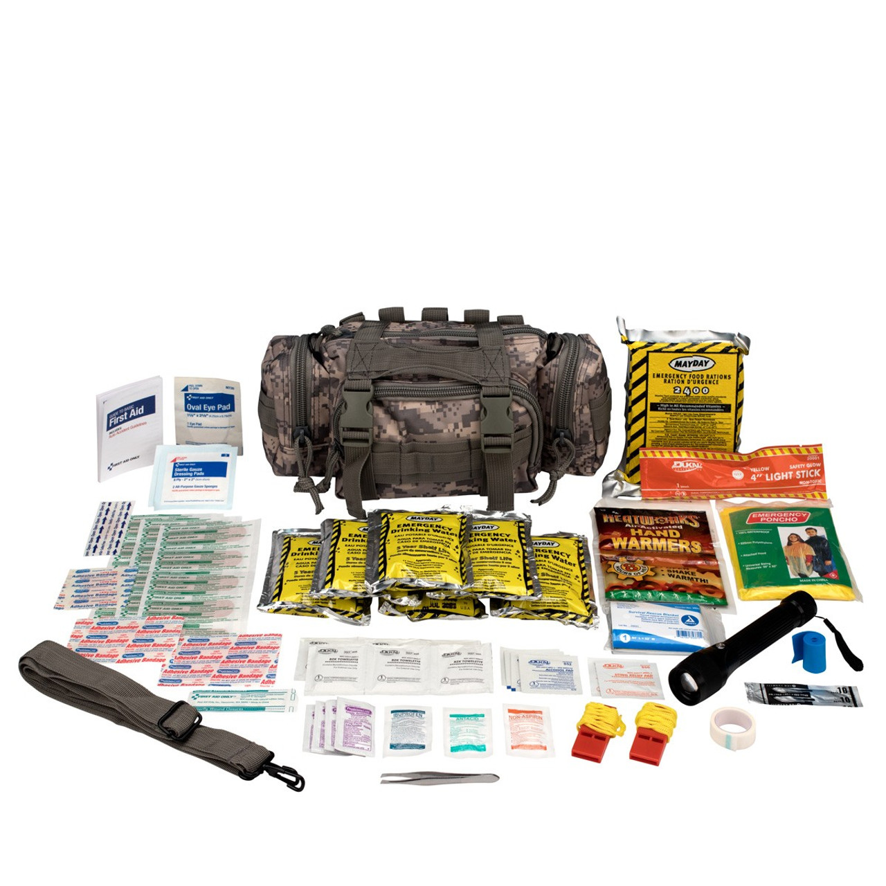 First Aid Only 90453 Camillus First Aid 3 Day Survival Kit With Emergency  Food And Water, Black (73 Piece Kit)