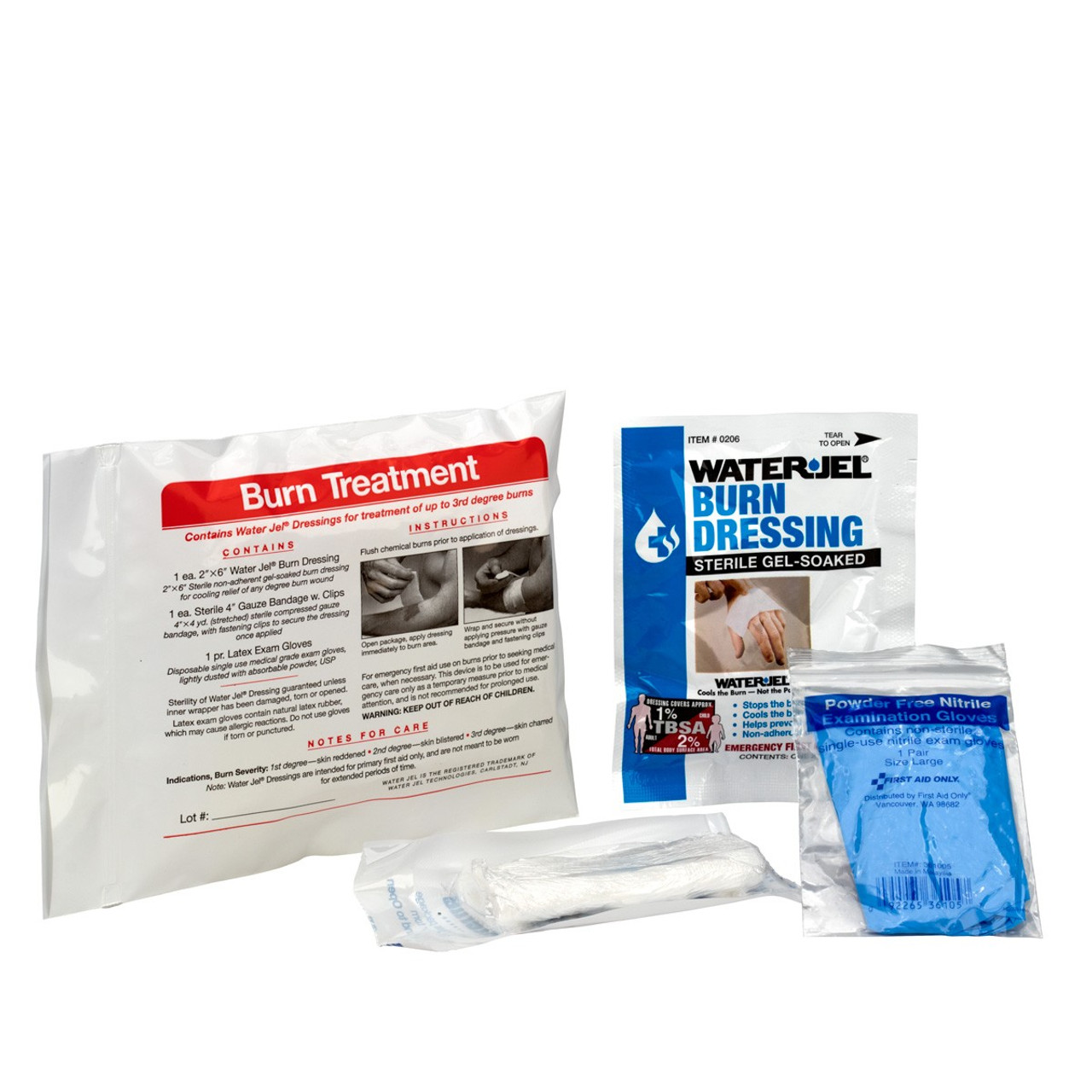 First Aid Only 71-070 6 Piece Water-Jel Burn Care Triage