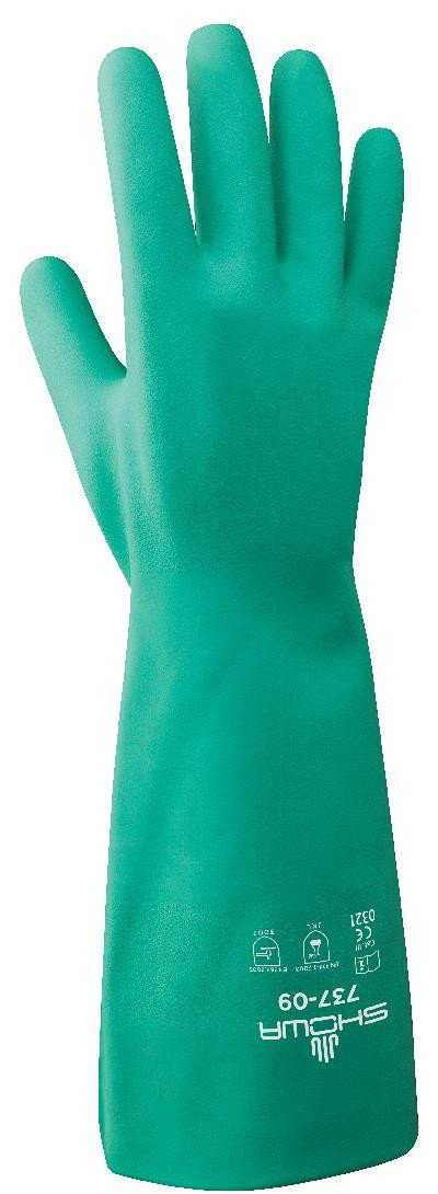 Showa 737 Nitri Solve Unlined Chemical Resistant Gloves