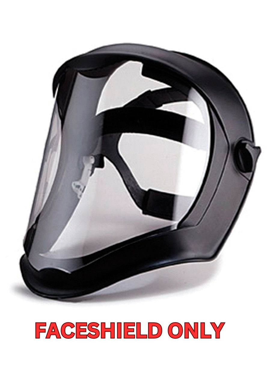 Honeywell 1031744 Turboshield helder polycarbonaat vizier voor gebruik met Honeywell Turboshield, anticondens- en hardgecoate lens, tory-vormig (1 stuk