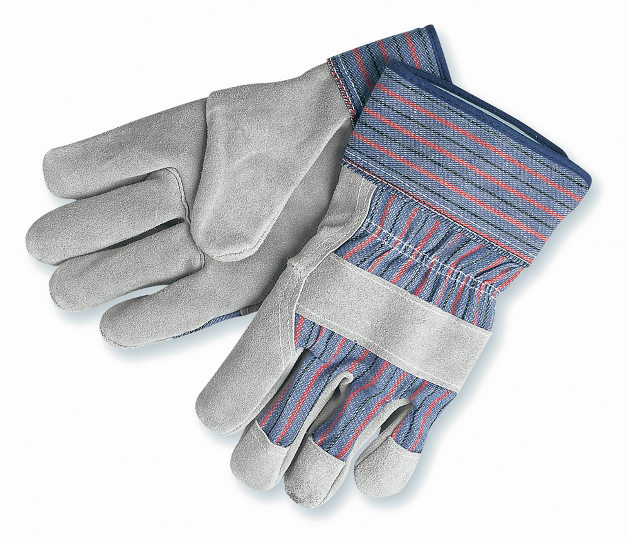 Select Shoulder Split Cow Gloves Blue/Gray Large 12 Pairs