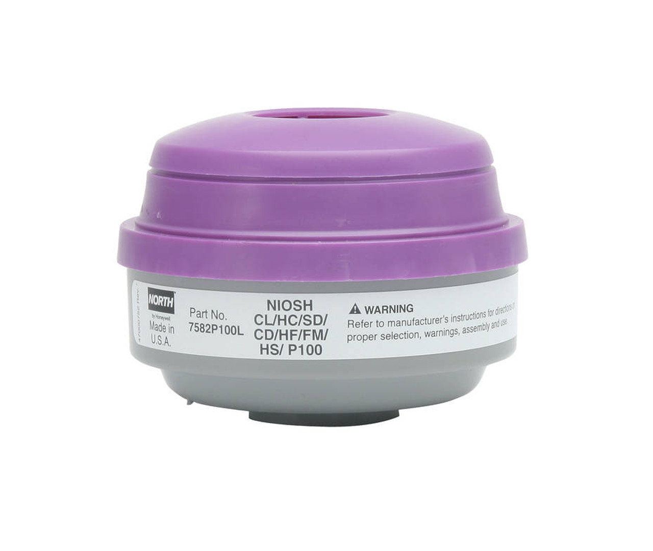 honeywell s-series acid gas/p100 cartridge white/purple