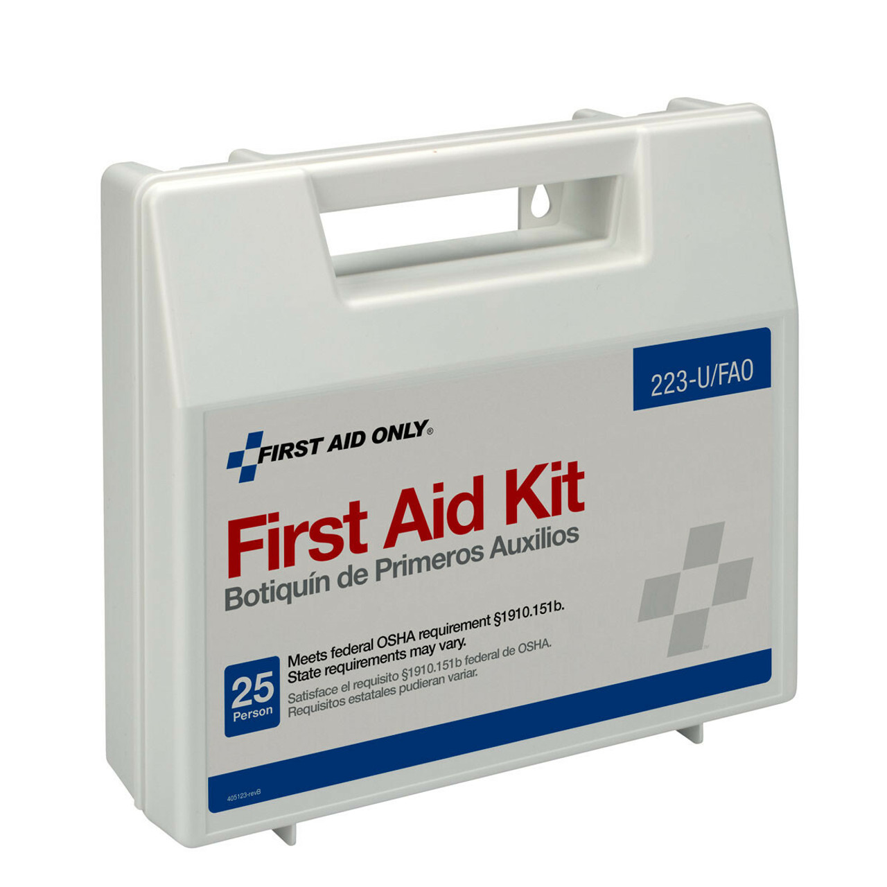 223-U/FAO Wall-mount 25 Person First Aid Kit in Plastic Carry Case
