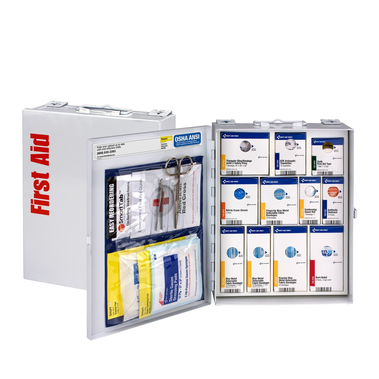 First Aid Only 1350-FAE-0103 Medium Metal SmartCompliance Food Service  Cabinet