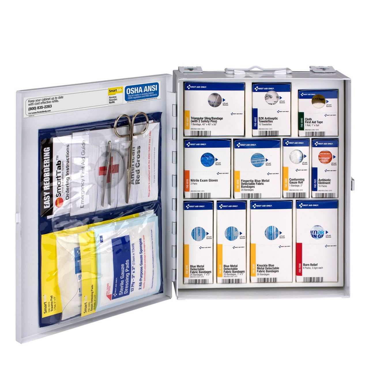 First Aid Only 1350-FAE-0103 Medium Metal SmartCompliance Food Service  Cabinet