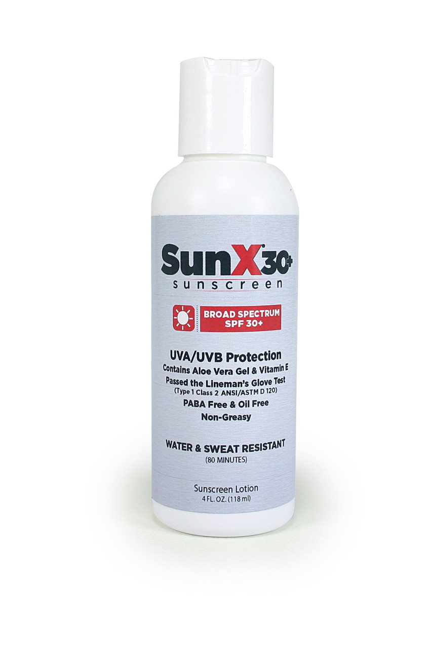 SunX 4 Oz SPF30+ Broad Spectrum Sunscreen Lotion Bottle