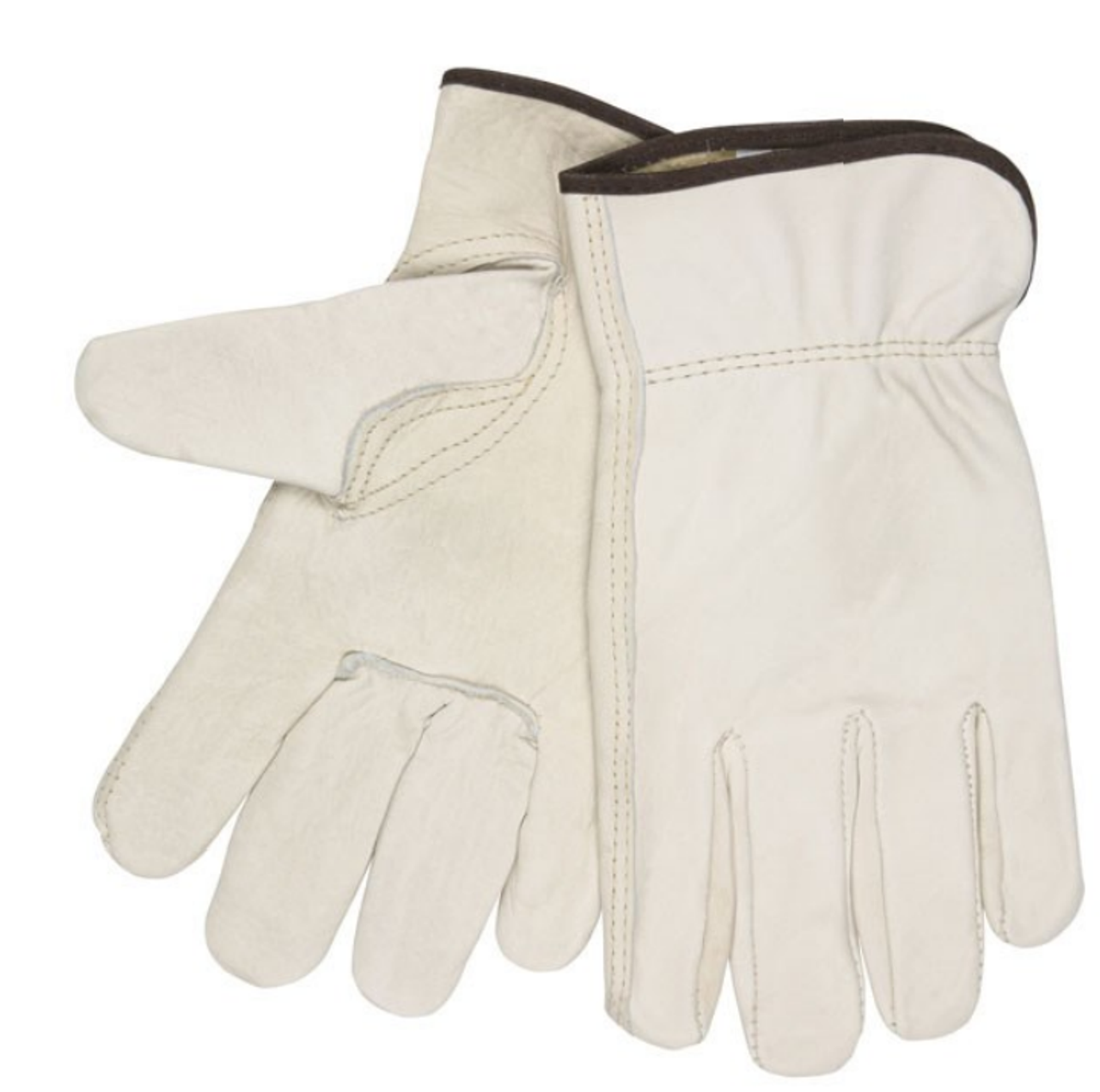 Cowhide Leather Work Gloves with Impact Protection, X-Large