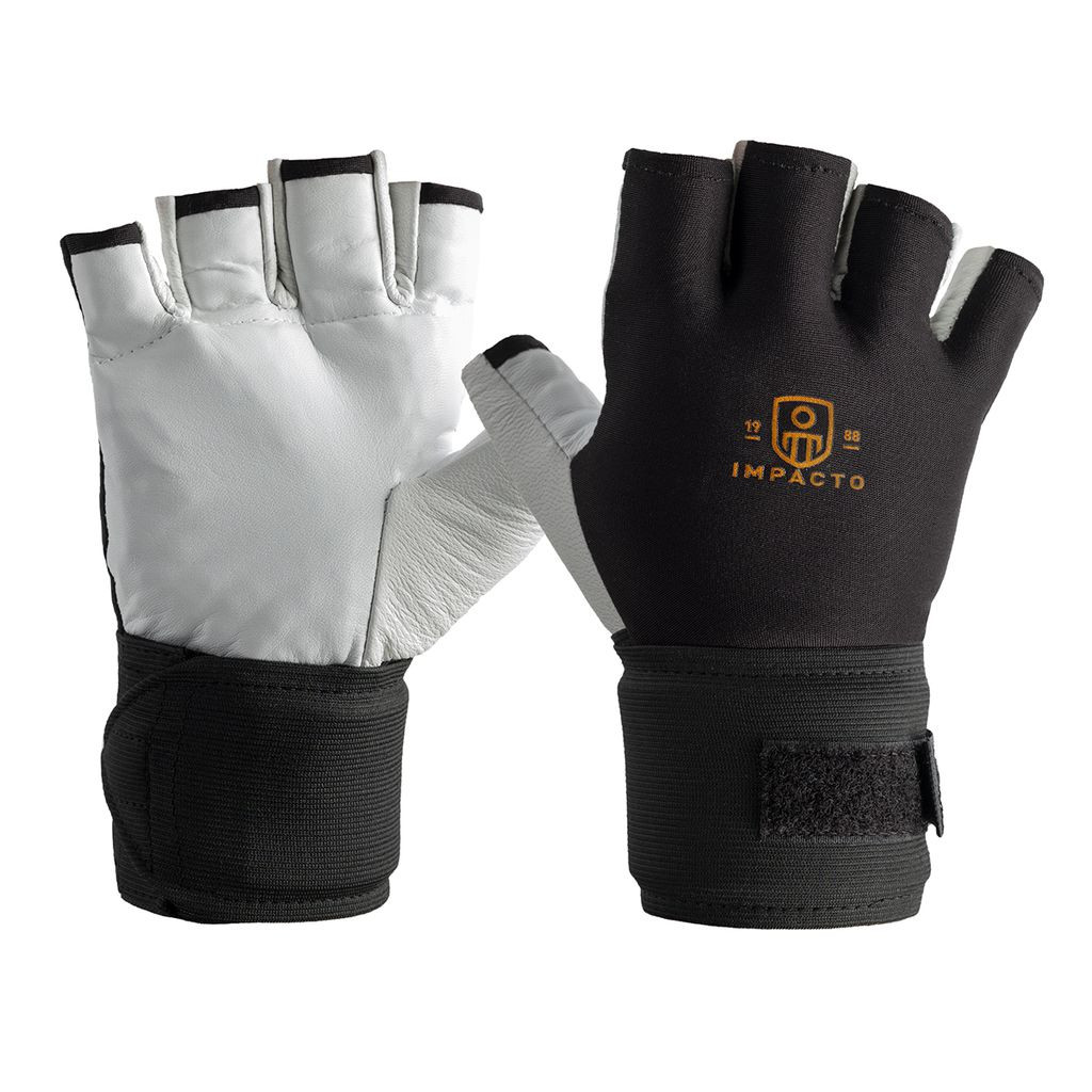 Impacto BG471-01 Half finger Anti Vibration Air Gloves w/ Wrist Support