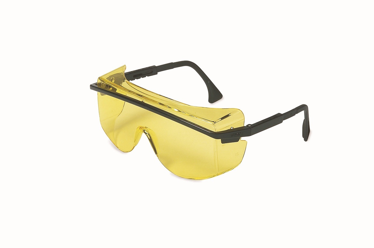 Uvex Astro OTG 3001 Safety Glasses - Black Frame - Clear Lens