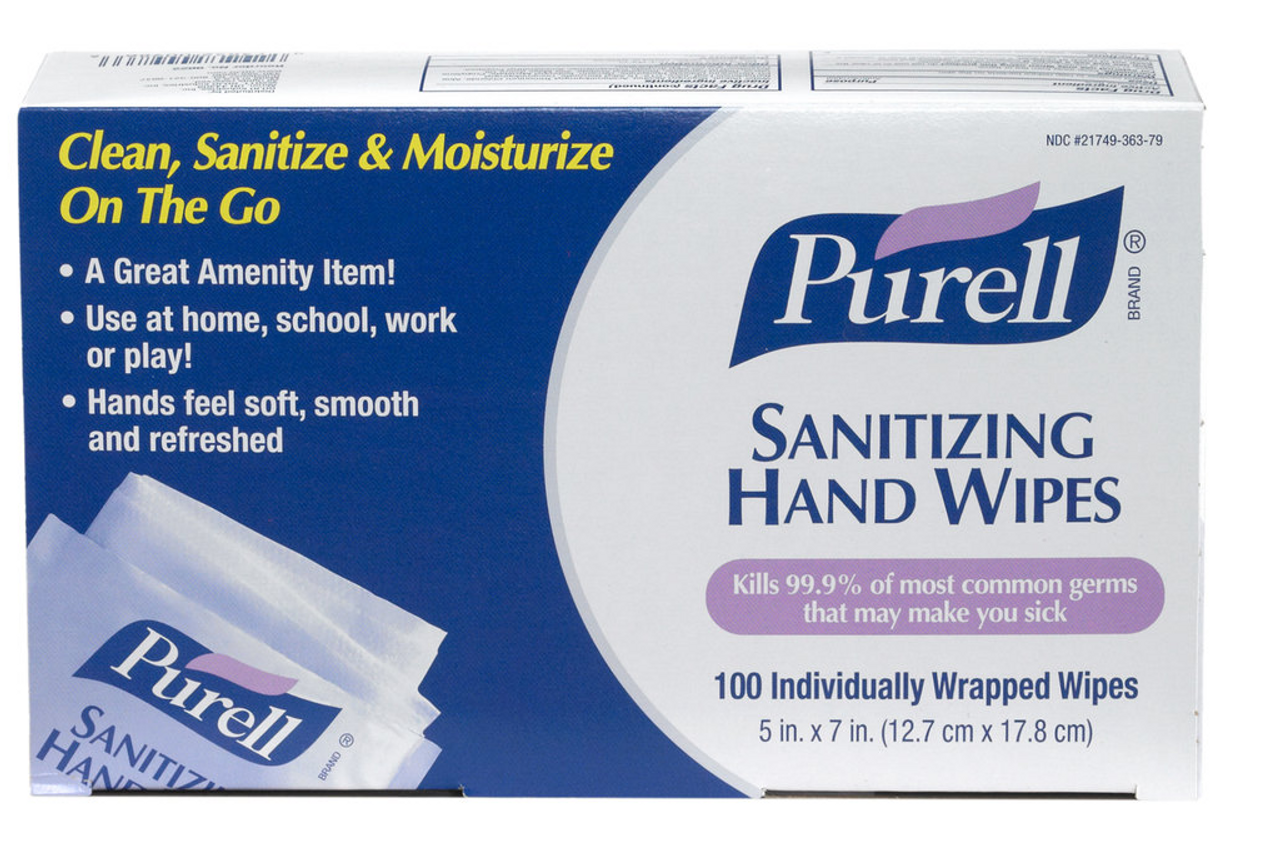Purell Sanitizing Wipes, 270/Canister