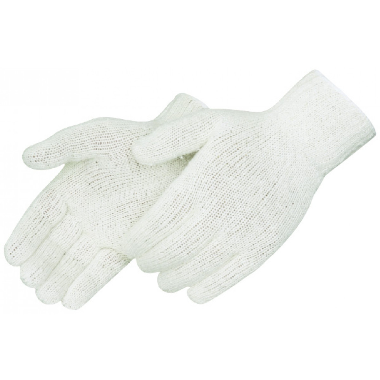White Medium Weight String Knit Gloves 