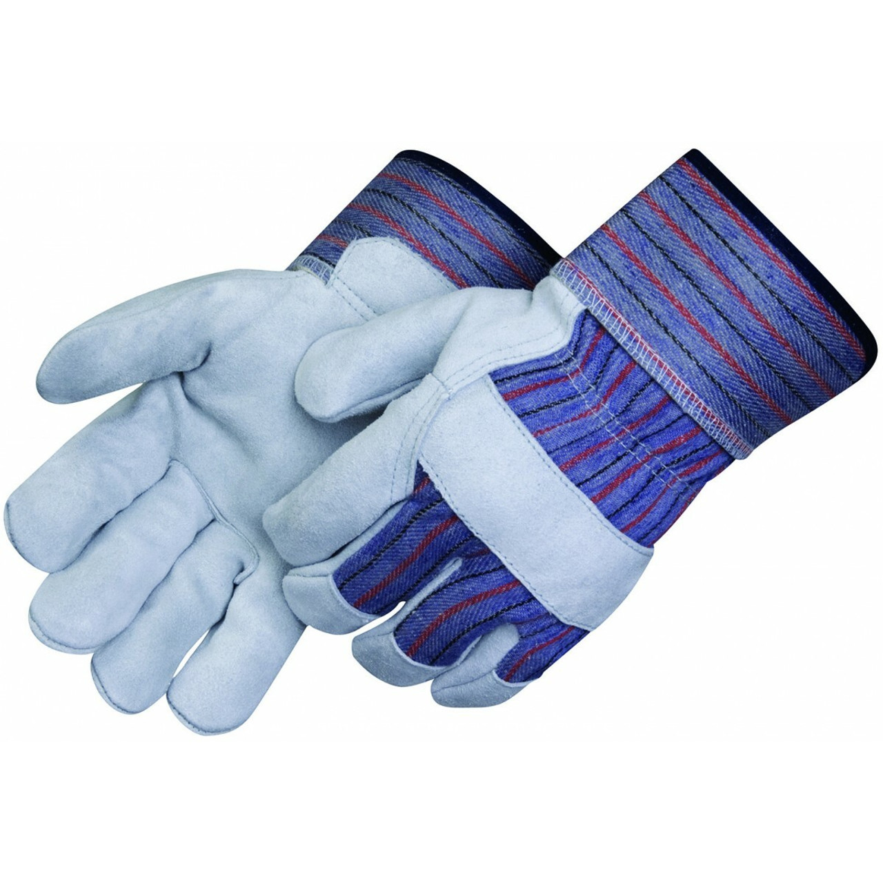 Select Shoulder Split Cow Gloves Blue/Gray Large 12 Pairs