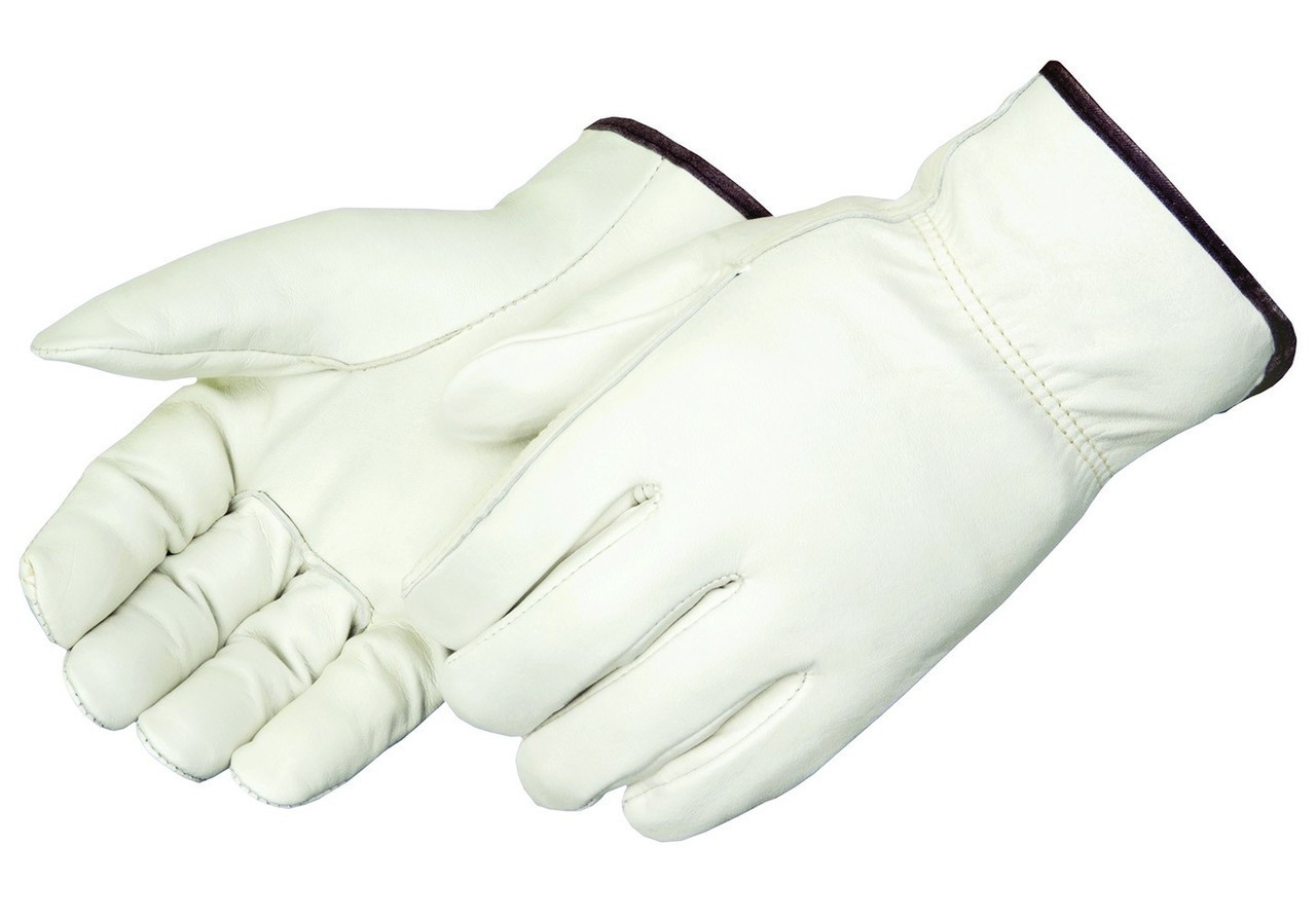 Premium Cowhide Leather Driver Work Gloves (Men's M)