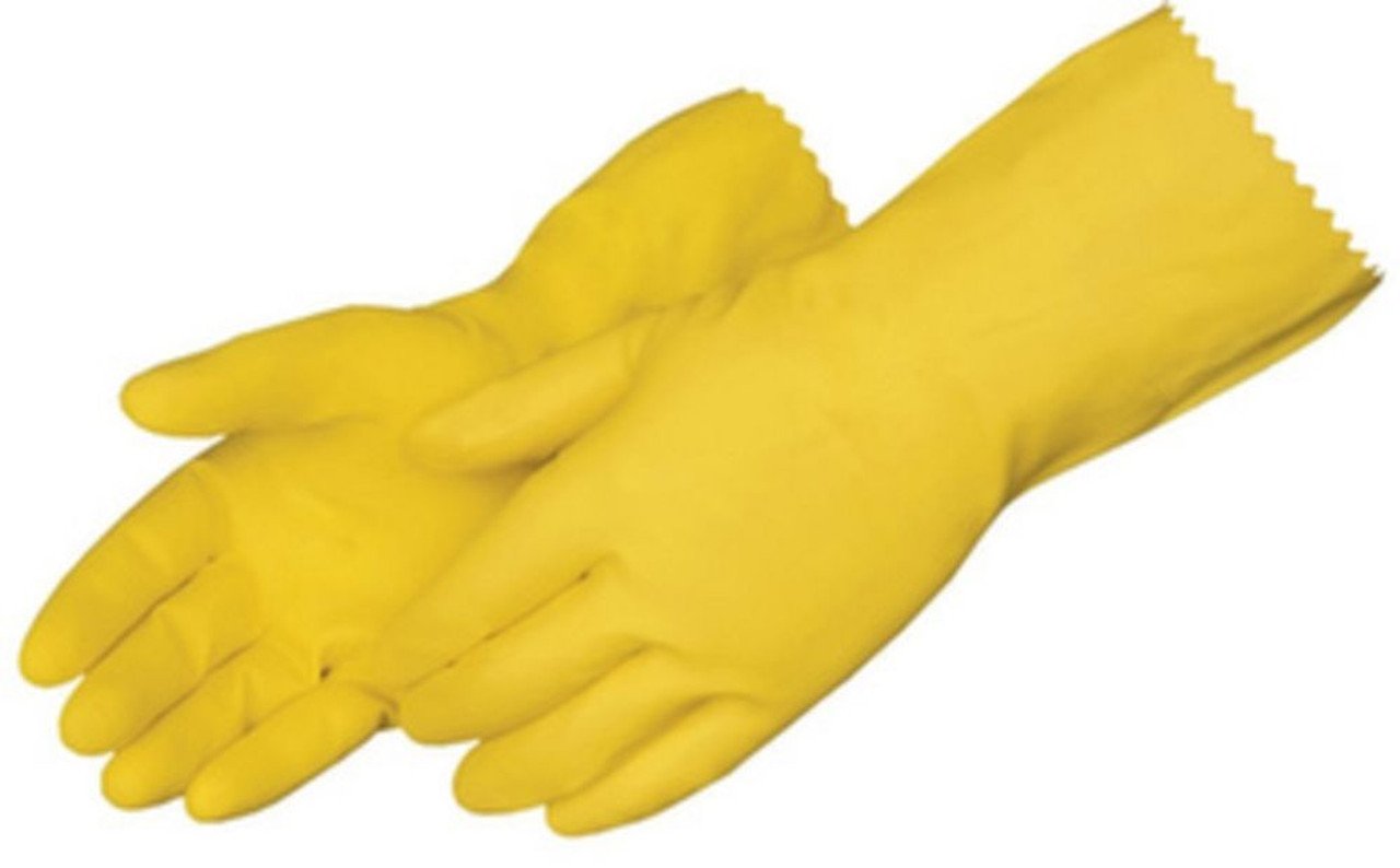 rubber gloves yellow