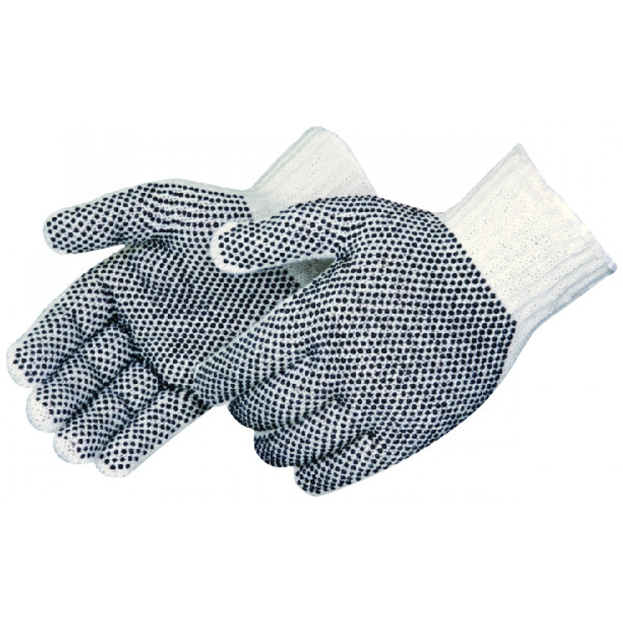 PVC Coated Cotton/Polyester Knit Work Double-Sided Dots Work Gloves Large -  DOT