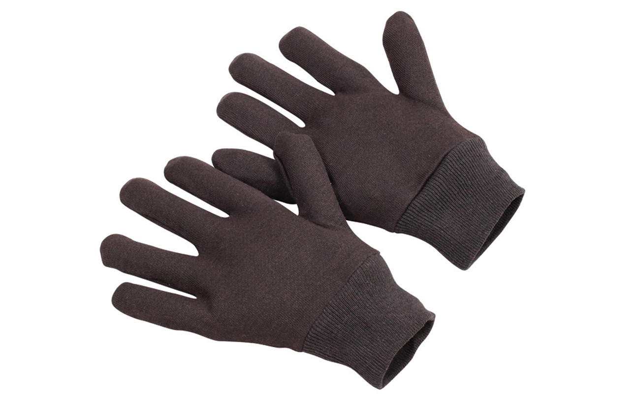 brown jersey work gloves