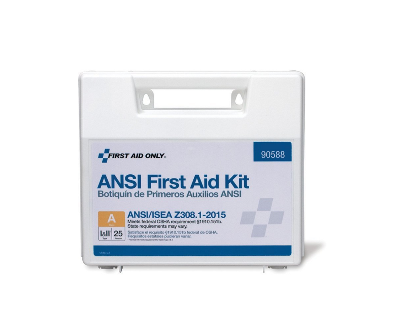 Class A 25 Person Bulk ANSI A, Plastic First Aid Kit-Type I & II