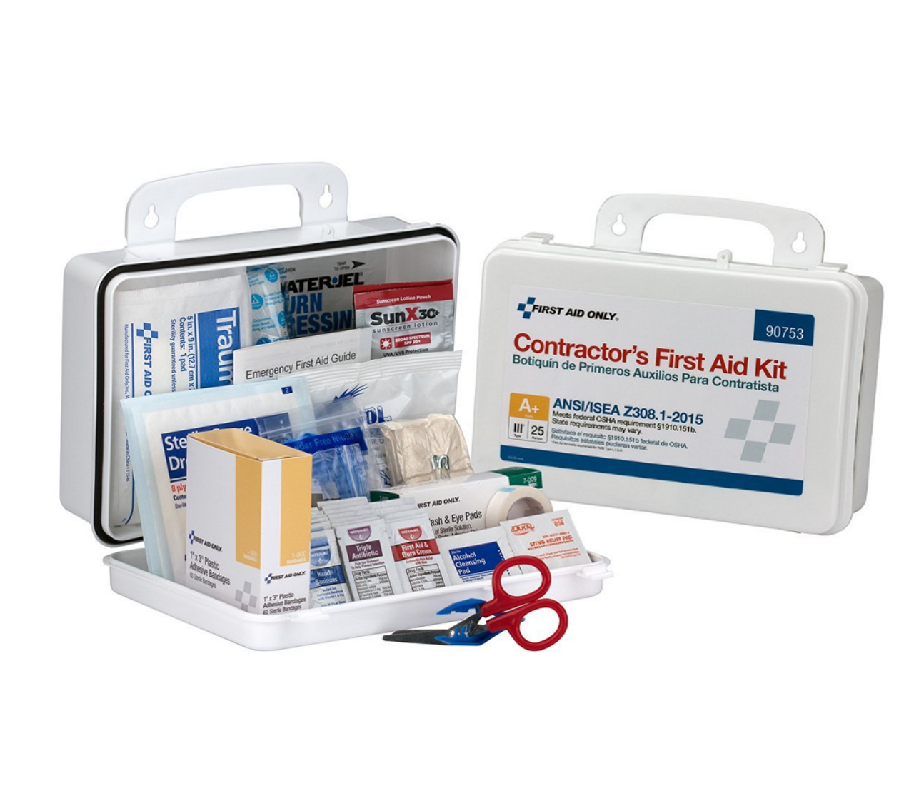 First Aid Only 90753 Class A+ 25 Person ANSI A+, Plastic First Aid Kit-  Type III