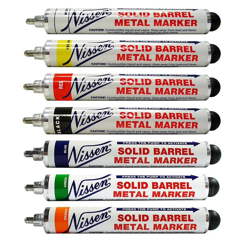 Nissen Solid Barrel Metal Markers 1/8
