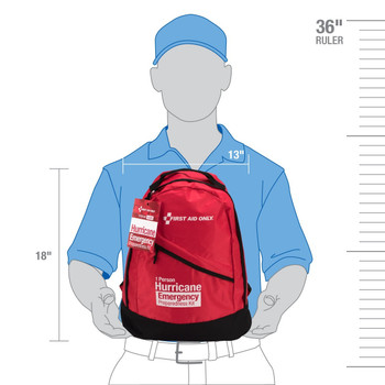 First Aid Only 91054 1 Person Emergency Preparedness Hurricane Backpack