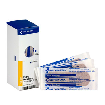 First Aid Only FAE-3101 SmartCompliance Refill 1"X3" Adhesive Fabric Bandage, 40 Per Box. Shop Now!