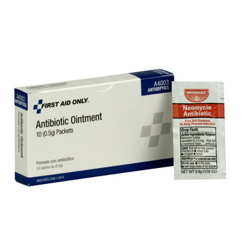 First Aid Only FA-A4003 Antibiotic Ointment, 10 Per Box. Shop Now!