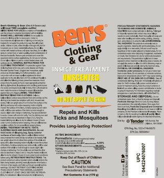 BEN'S 0006-7600 Clothing and Gear 6OZ Continuous Spray Label View. Shop now!