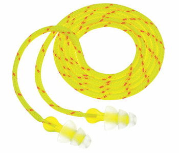 3M P3001 Tri Flange Cloth Corded Earplugs NRR 26 - 100 Pairs