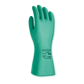 Ansell 37-165 Sol-Vex Nitrile Immersion Unlined Gloves with Straight Cuff - 12 pairs