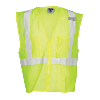 Shop 1085 3 Pocket Zipper Mesh Vest Lime now and SAVE!