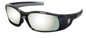 Swagger SR2 Series Charcoal Safety Glasses Green Mirror Polarized Lenses  TPR Nose Pad and Temple Ends Detachable Side Shields Note: Glasses without  side shields are not ANSI Z87+ compliant - SR22BGZ