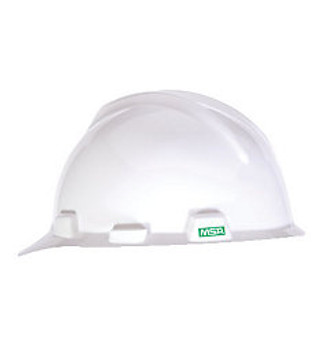 MSA V-Gard Slotted Cap, White, W/Fas-Trac Iii Suspension Shop Now!