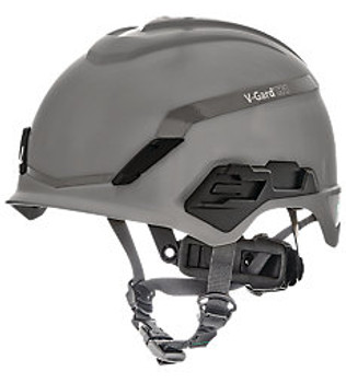 MSA V-Gard H1 SAFety Helmet, Novent, Gray, Fas-Trac Iii Pivot, Ansi, En397, 10204347 - 1 Each
