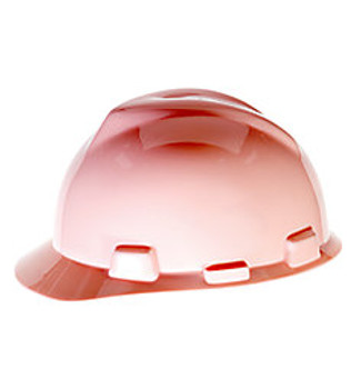 MSA V-Gard Slotted Cap, Pink, W/Fas-Trac Iii Suspension, 495862 - 1 Each