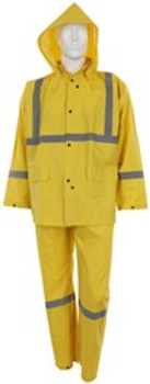 3-Piece PVC/Nylon/PVC Rain Suit