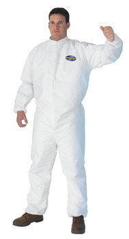 KleenGuard A30 46103 Elastic Wrists and Ankles Protection Coveralls - Large - 25 Each