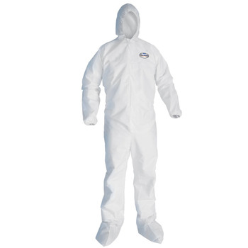 KleenGuard A30 46126 Hooded and Booted Breathable Protection Coveralls - 3X-Large - 25 Each