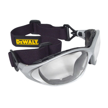 DeWalt DPG95 Framework Safety Glass (Clear Lens, Elastic Head Strap). Shop now!