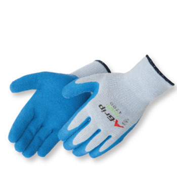 Rubber Latex String Knit Gloves Blue. Shop Now!