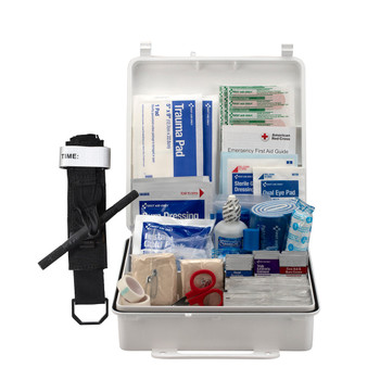 First Aid Only 91332 50 Person ANSI B Plastic First Aid Kit, ANSI 2021 Compliant