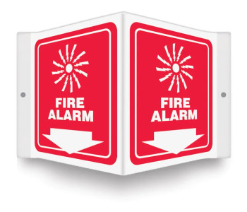  Accuform PSP620 Projection Safety Sign: Fire Alarm