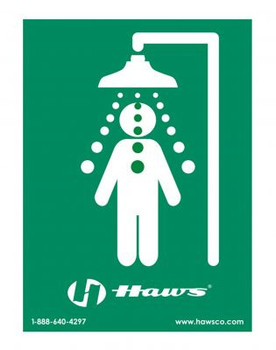 Haws SP177 Vertical Universal Emergency Shower Sign. Shop Now!