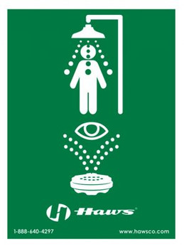 Haws SP178 Universal Emergency Shower and Eyewash Sign. Shop Now!